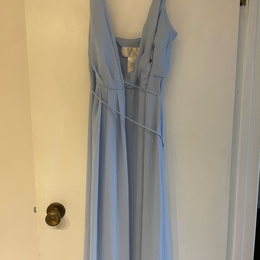 David’s Bridal “Double-Strap Georgette Wrap Dress” size 6 - Picture 6 of 12